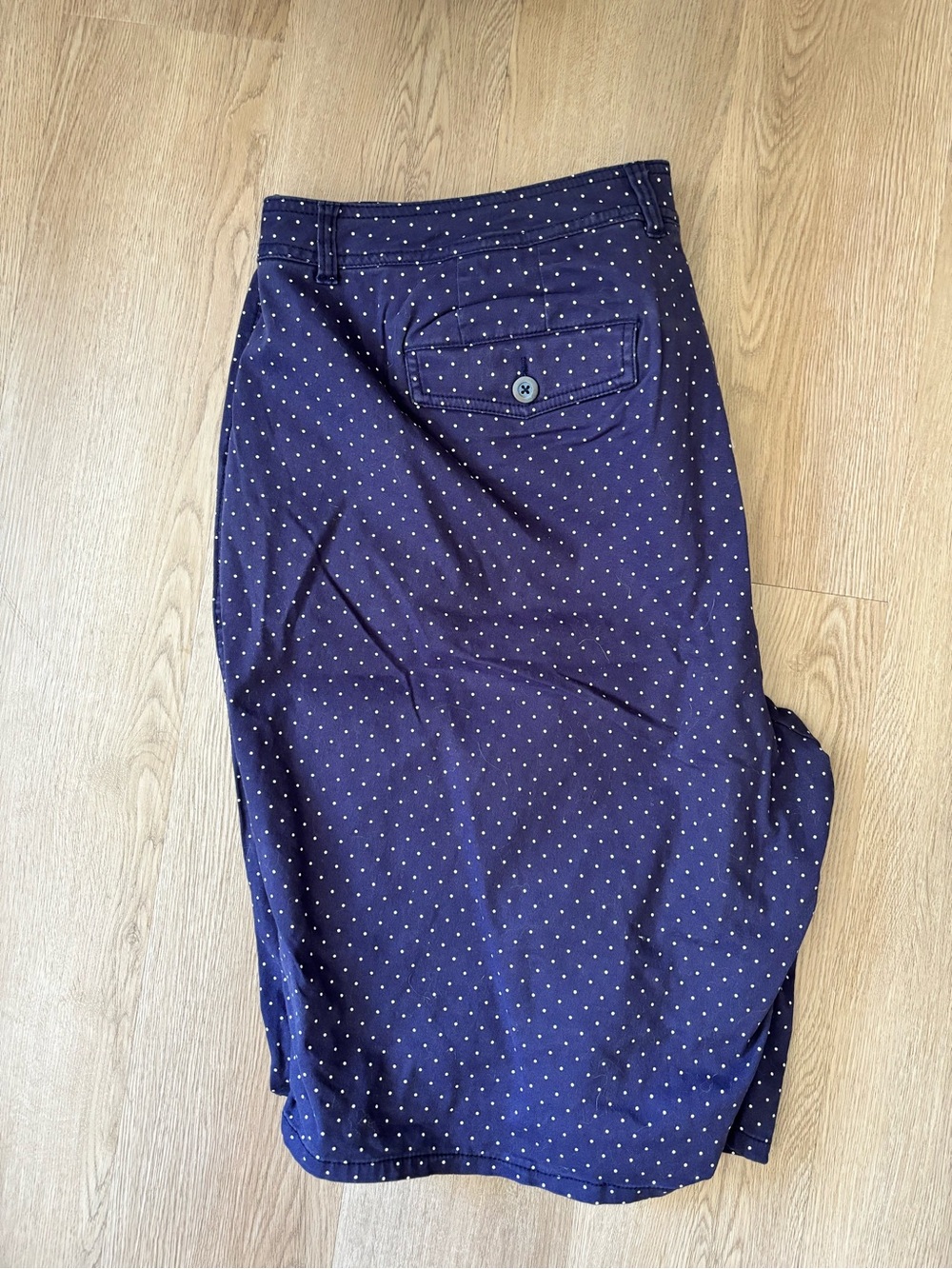 Lane Bryant Navy with White Polka Dot Shorts - Picture 3 of 3